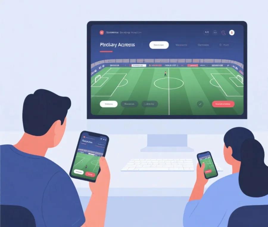 多设备观赛示意图